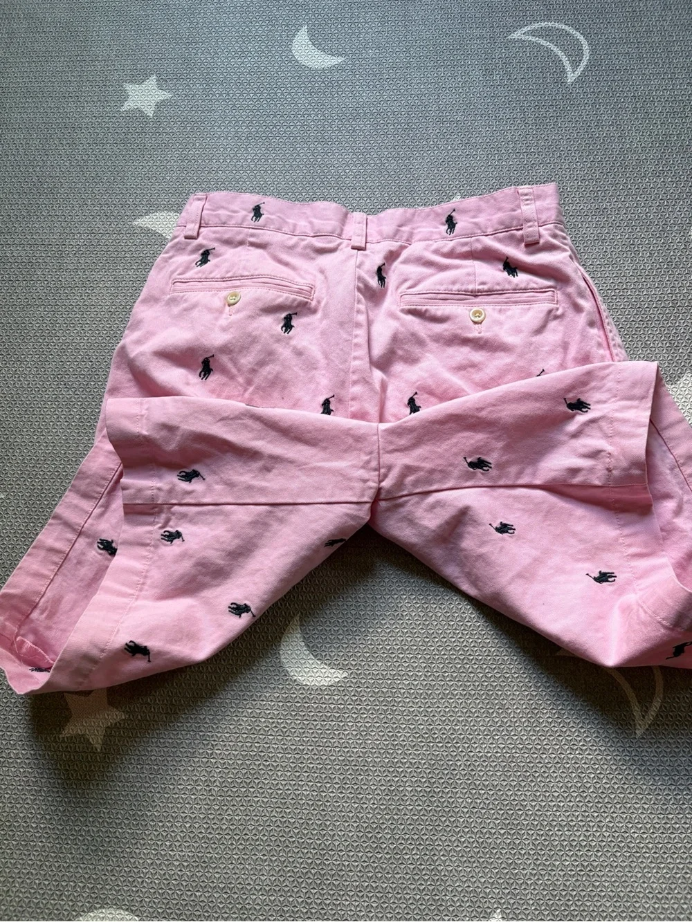 Polo by Ralph Lauren Pink Embroidered Pony Men’s Flat Front Shorts